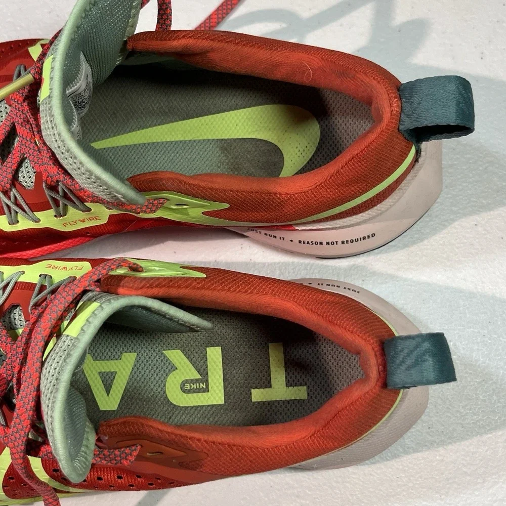 Nike Womens React Pegasus Trail 4 DJ6159-801 Orange Running Shoes Sneakers Sz 7‎